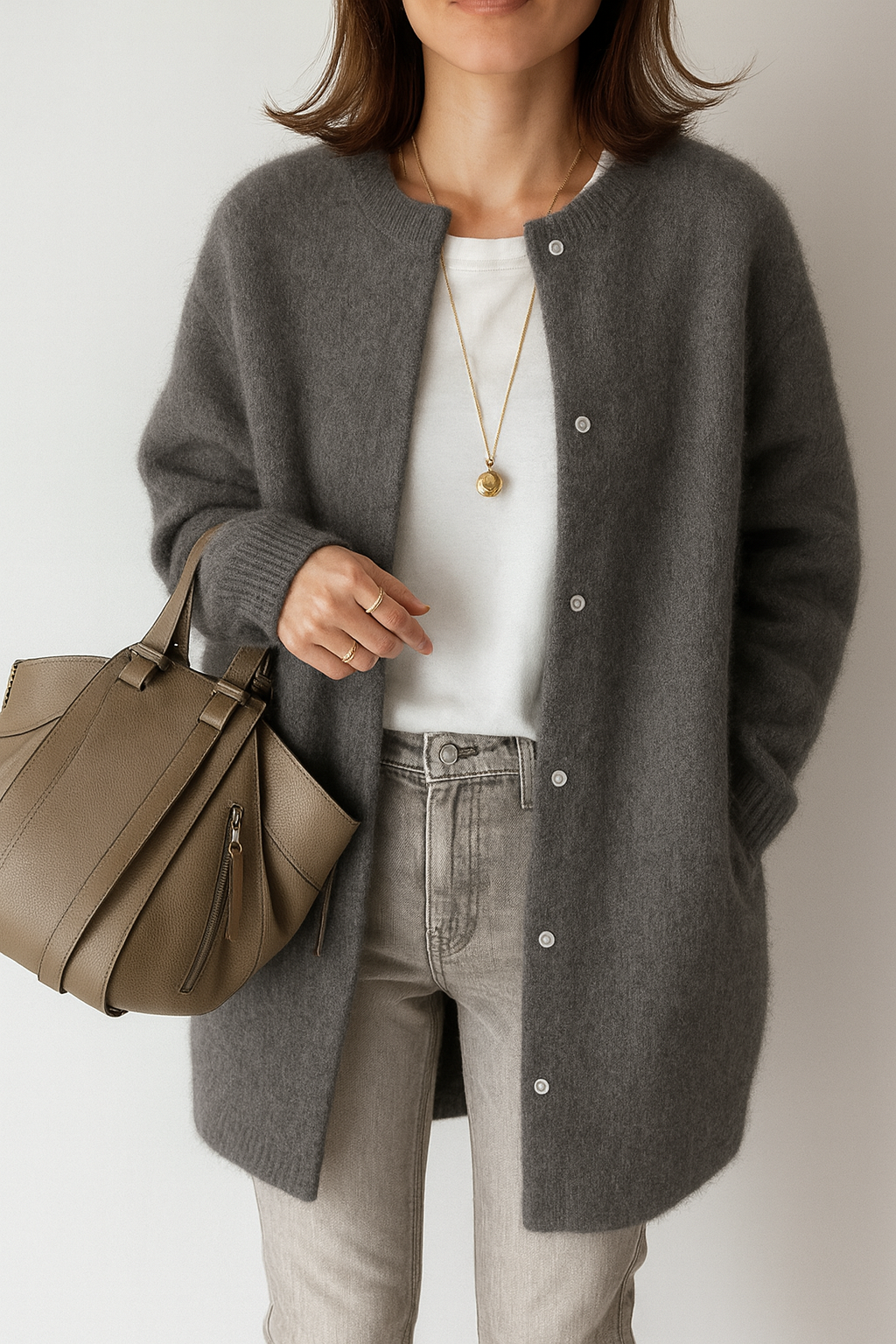 Chic Langline Strikkekardigan for Alle Anledninger