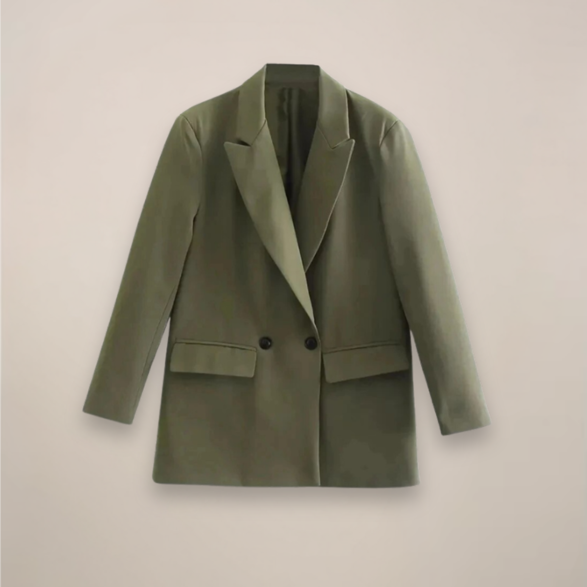 Chic Oversized Dobbelspent Blazer for Høst/Vinter