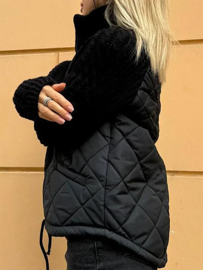 Textured Sleeve Quilted Jacket for All Occasions