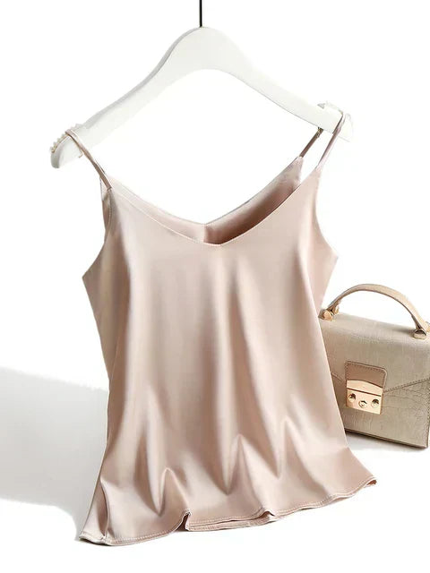 Chic Satin Cami Top for Utekvelder