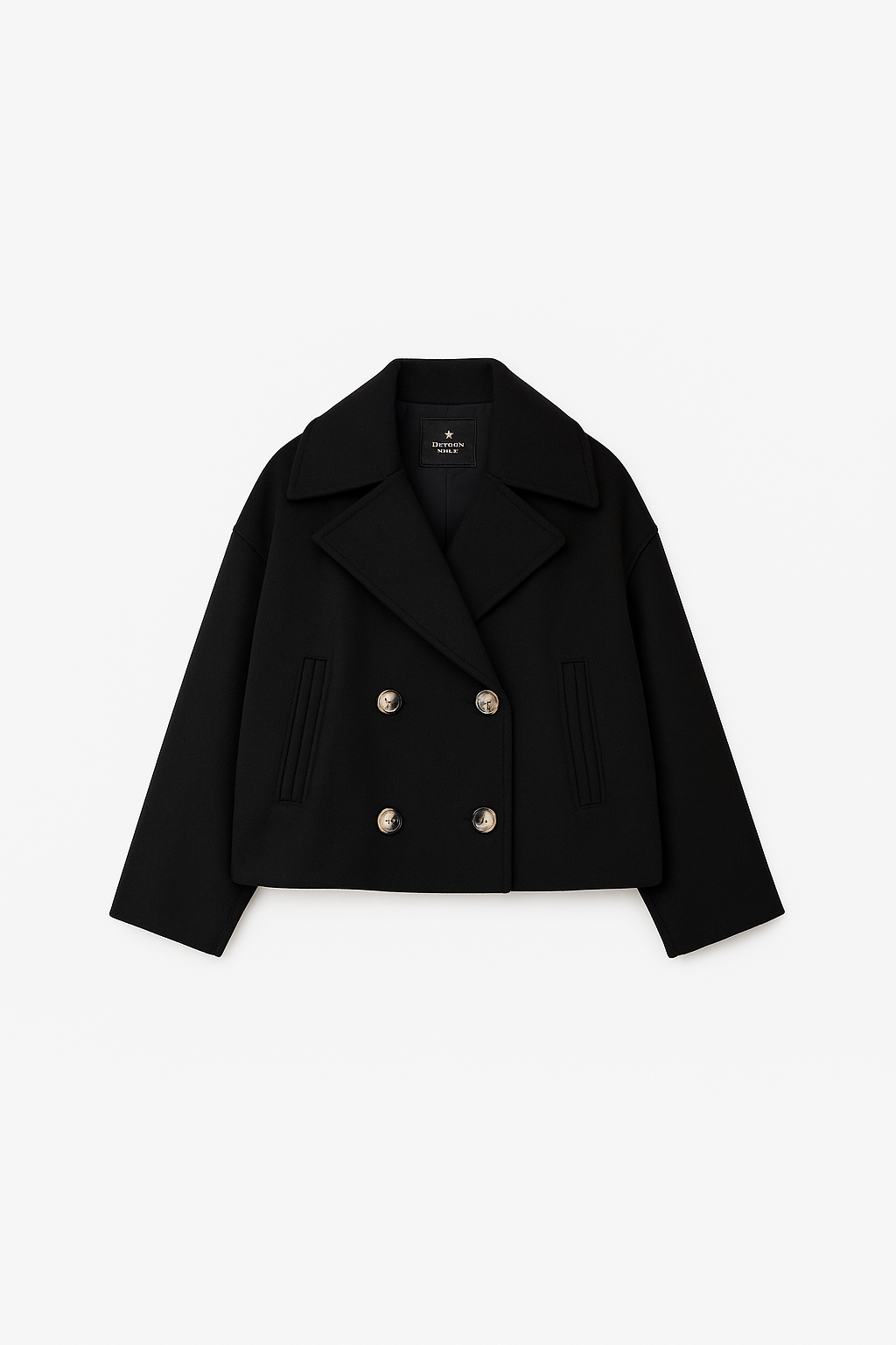 Chic Women's Short Coat - Stylish Wide Lapels & Button Front for Every Occasion