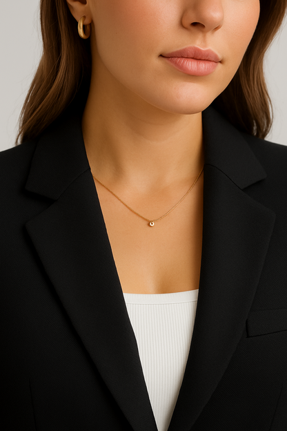 Chic Svart Blazer for Damer - Sleek Fit for Arbeid eller Arrangementer