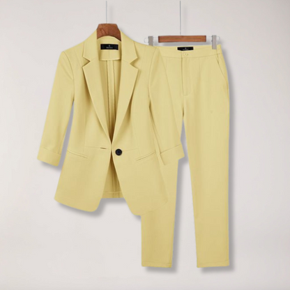 Chic dames blazer og bukse sett for kontor og arrangementer