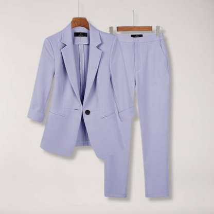 Chic dames blazer og bukse sett for kontor og arrangementer