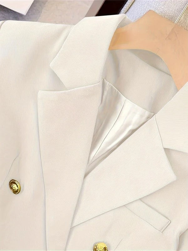 Dame Dobbelspent Blazer for Alle Sesonger