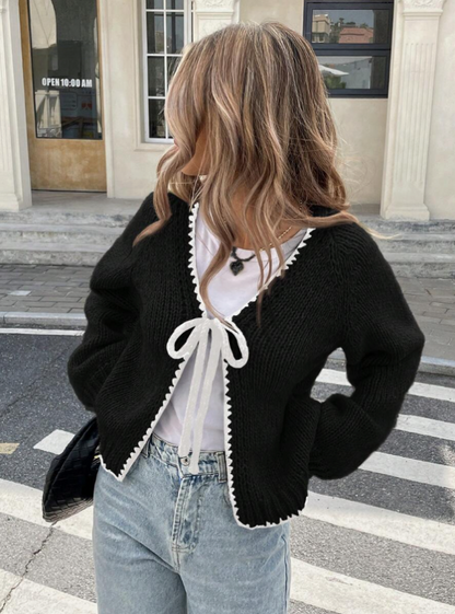 Chic Kuttet Strikket Cardigan for Hverdagsbruk