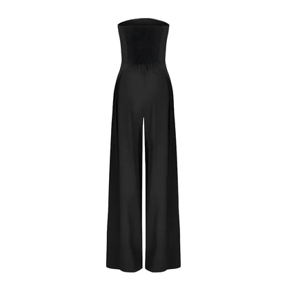 Chic Kvinners Tube Jumpsuit med Korsett Design for Stilfulle Arrangementer