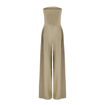 Chic Kvinners Tube Jumpsuit med Korsett Design for Stilfulle Arrangementer