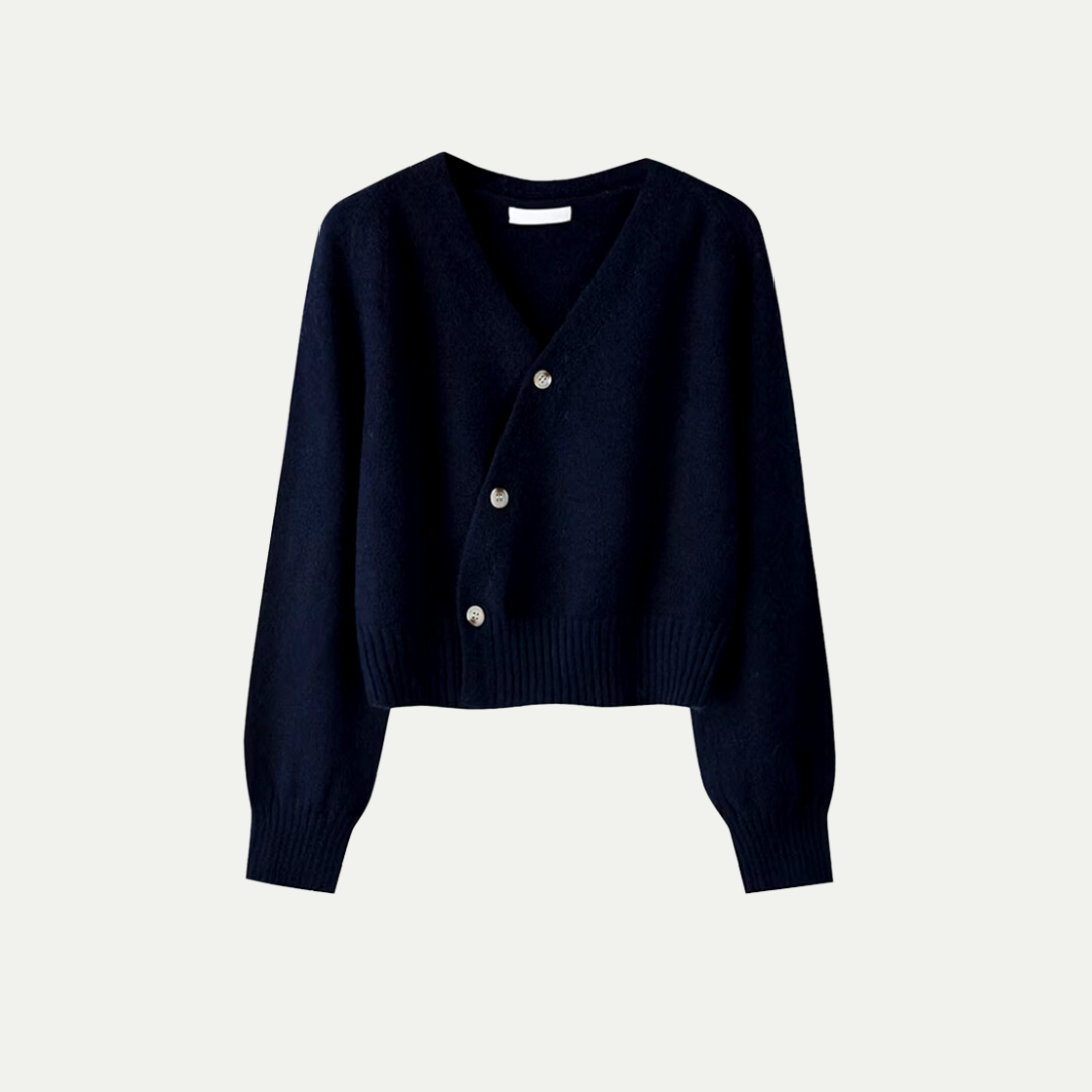 Chic Dame V-hals Strikket Cardigan for Alle Anledninger