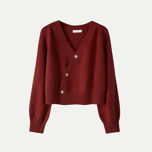 Chic Dame V-hals Strikket Cardigan for Alle Anledninger