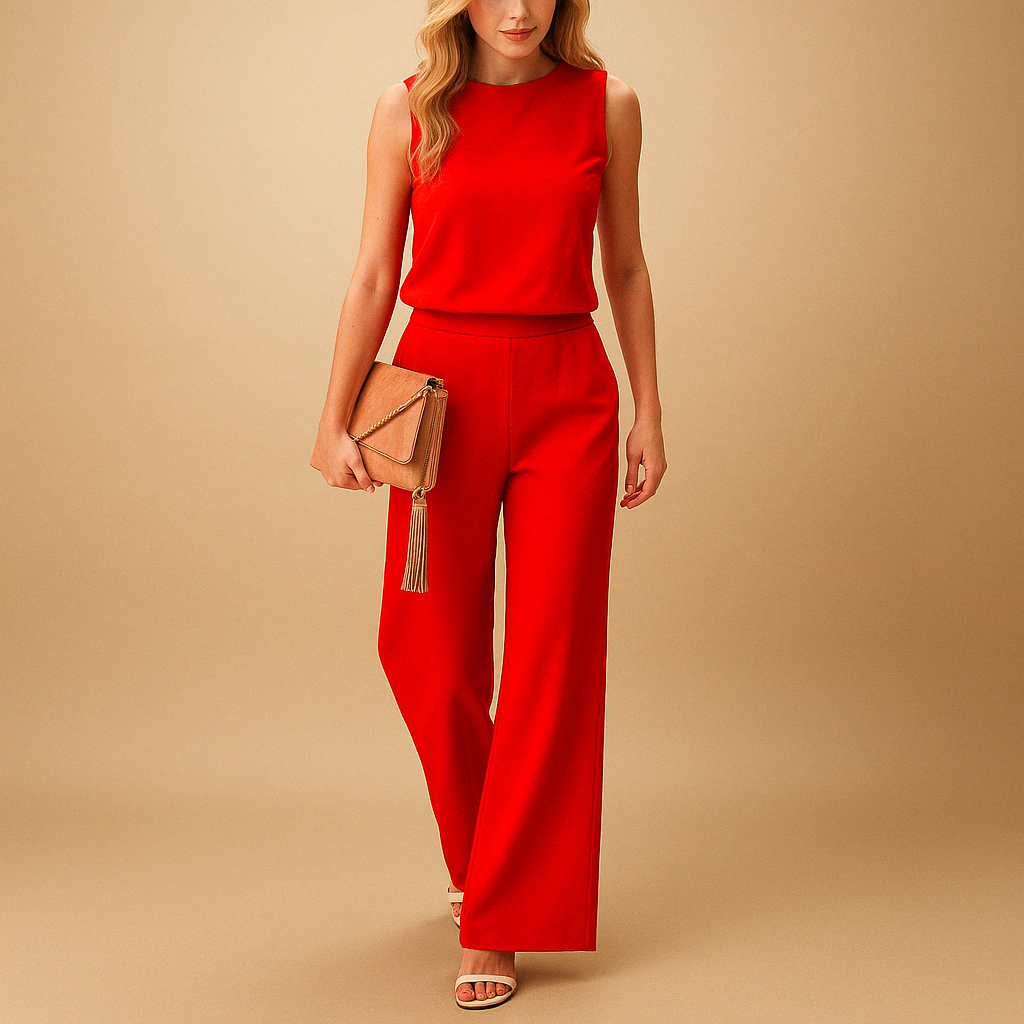 Chic Kvinners Vide Bukse Jumpsuit for Stilige Anledninger