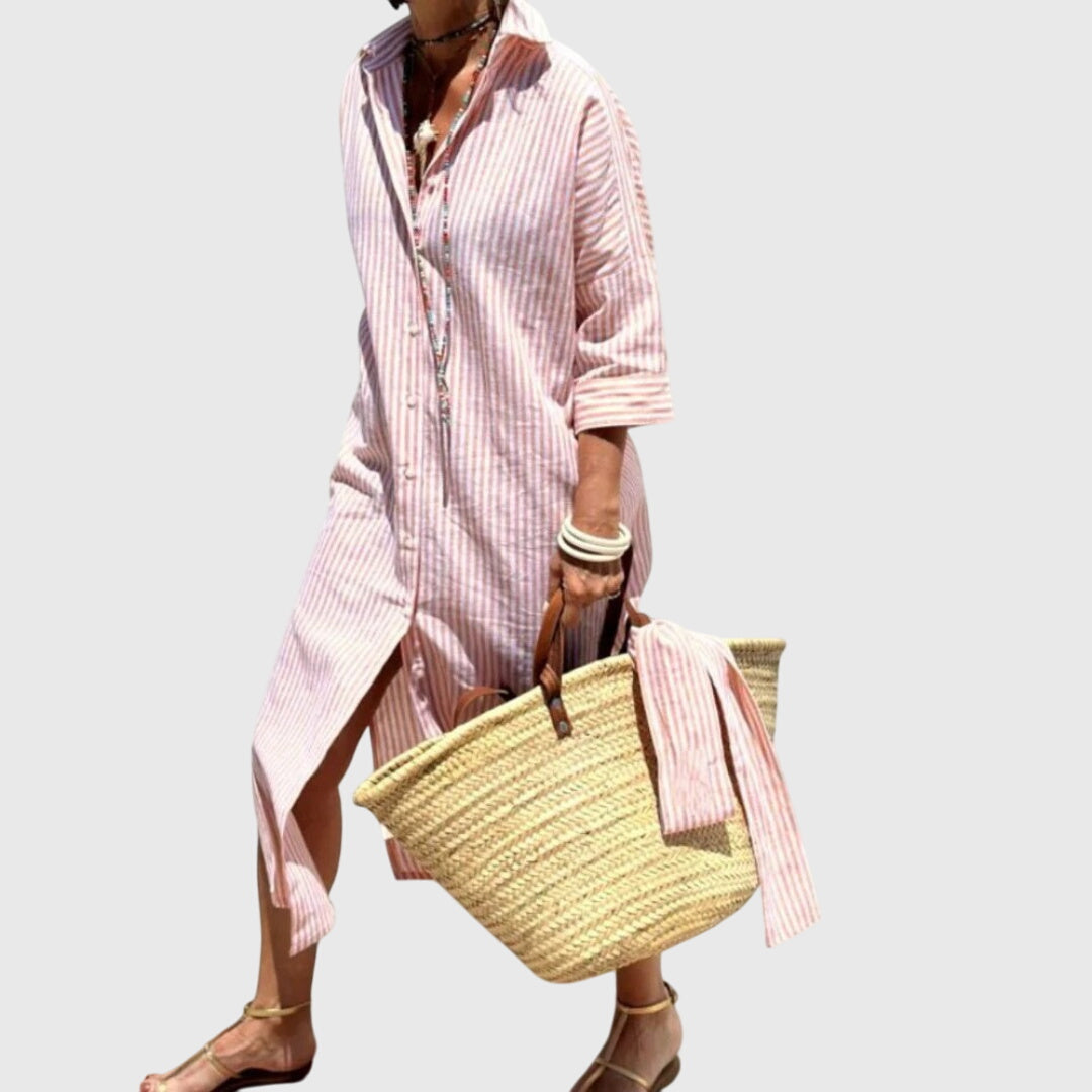 Ellen™ | Chic Stripete Kjole for Enhver Anledning