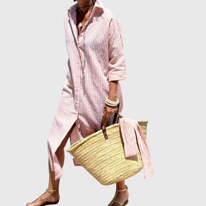 Ellen™ | Chic Stripete Kjole for Enhver Anledning