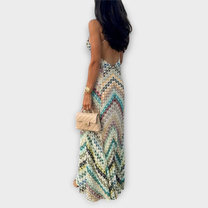 Remi - Missoni Vibrant Herringbone Maxi Kjole for Enhver Anledning