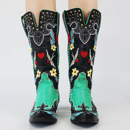 Claire | Stilige Kvinners Broderte Cowboy Boots for Enhver Anledning
