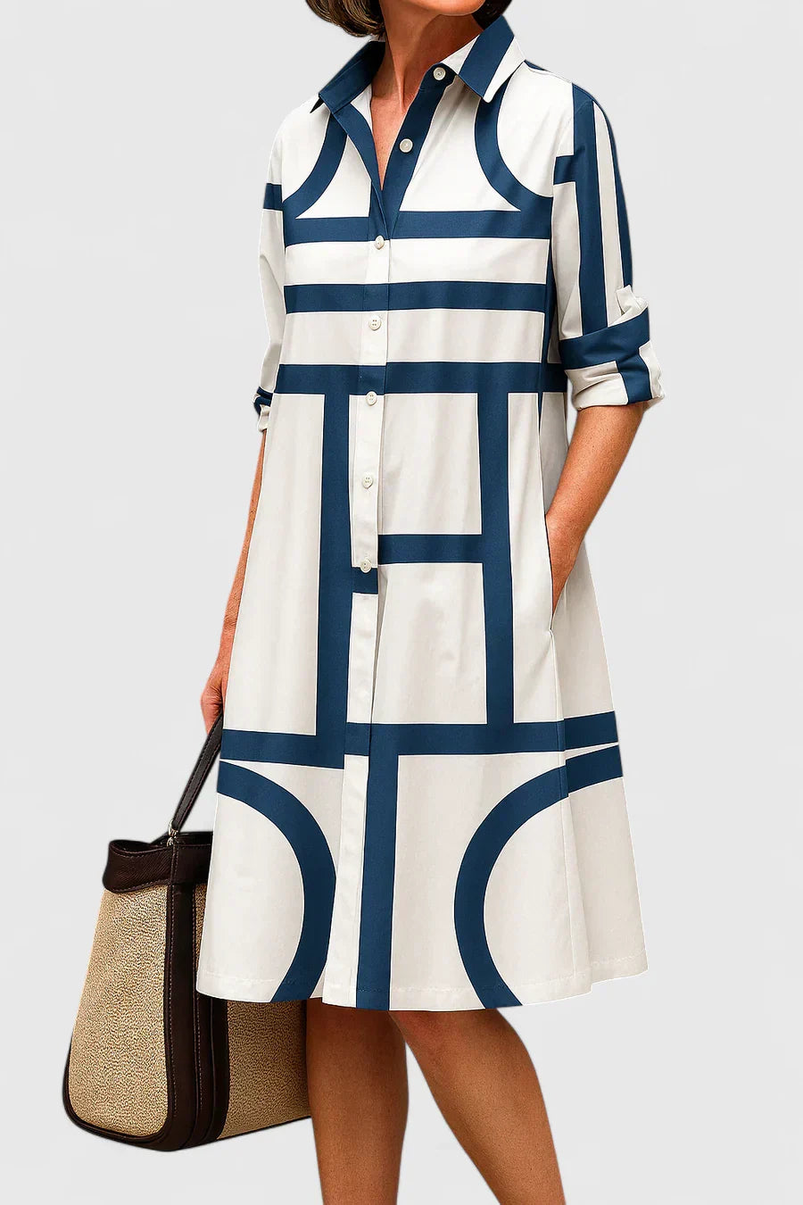 Skarlette | Chic Midi Kjole for Enhver Anledning