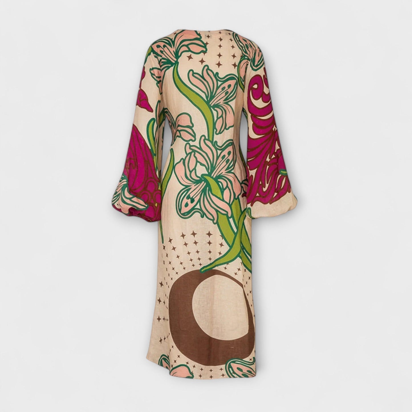 Tracey - Stilig Maxi Kjole med Slips for Enhver Anledning