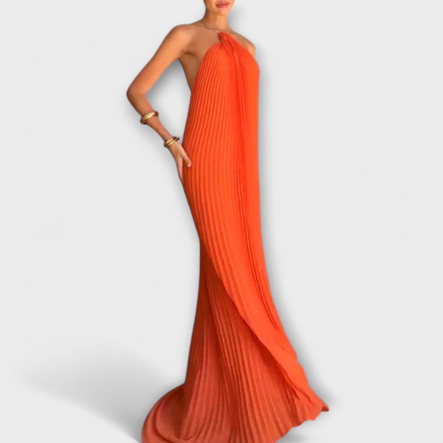 Chic Plisserte Kjole for Alle Anledninger