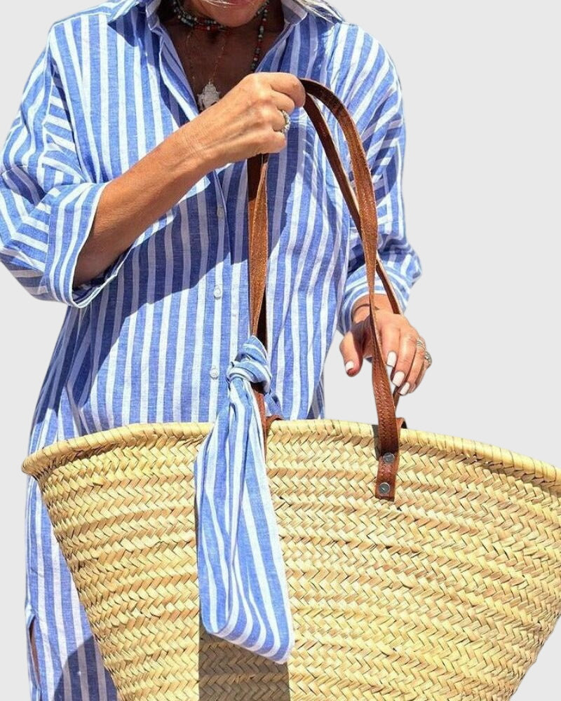 Ellen™ | Chic Stripete Kjole for Enhver Anledning