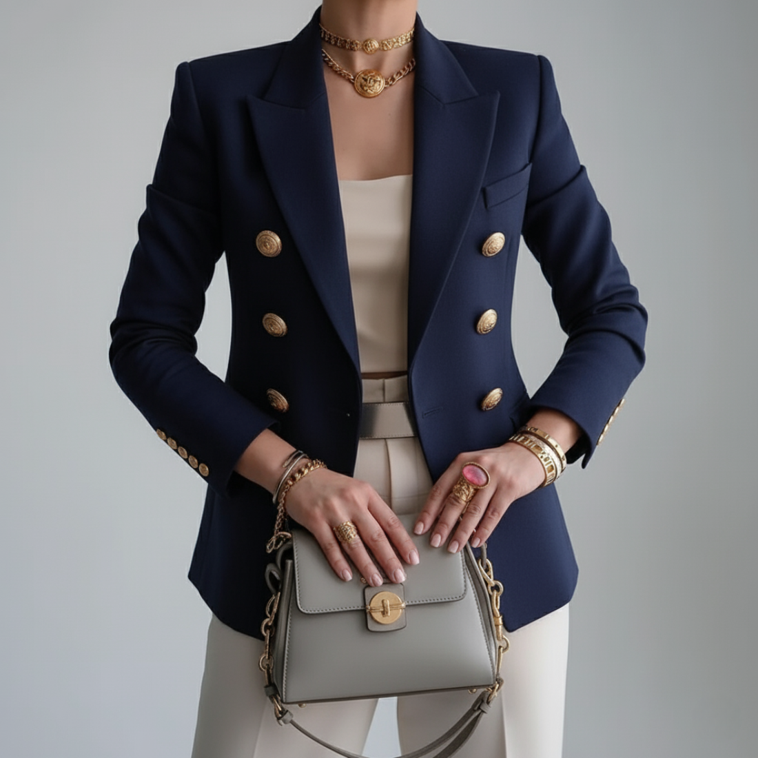 Chic Dame Blazer for Arbeid og Sosiale Arrangementer
