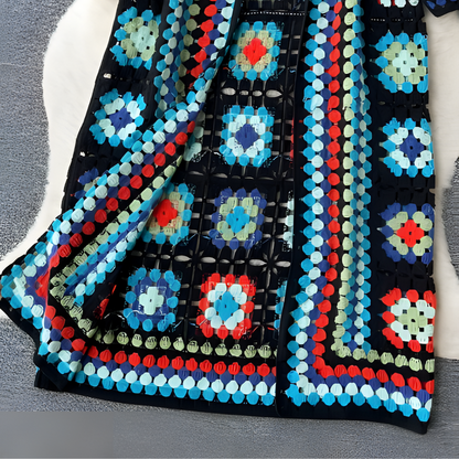 Amelia - Håndlaget Heklet Cardigan for Hverdagsbruk