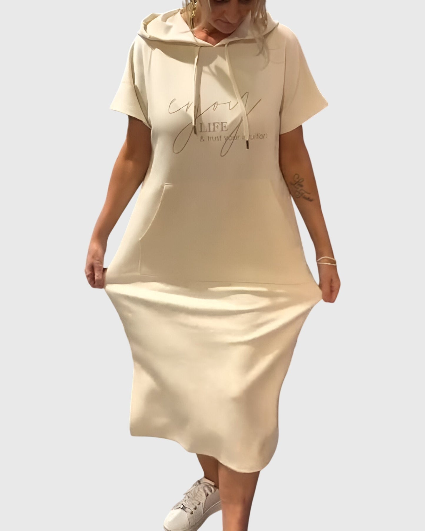 Stilig Kattonghette Kjole for Hverdagsbruk