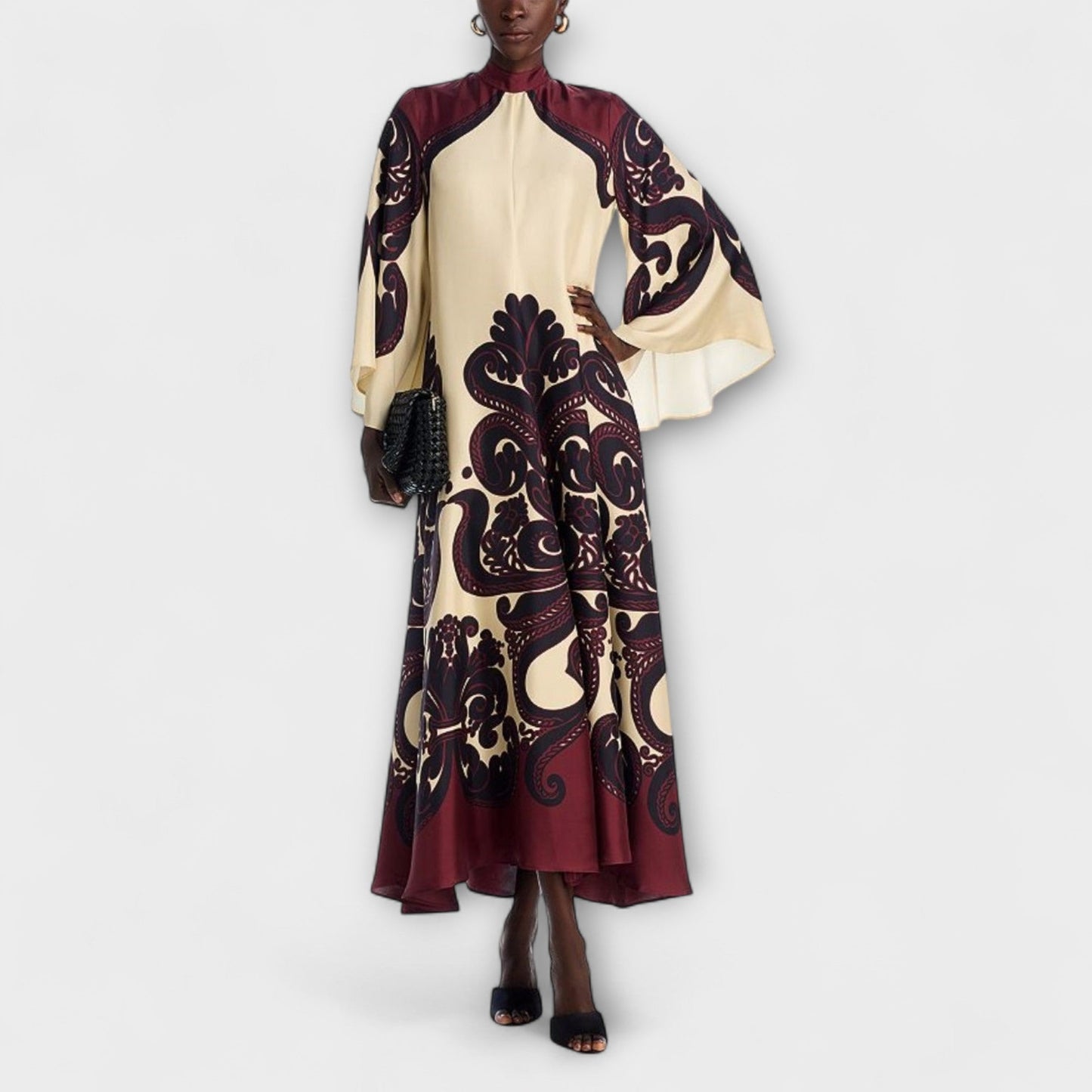 Chic Grenadilla Print Maxi Kjole for Enhver Anledning