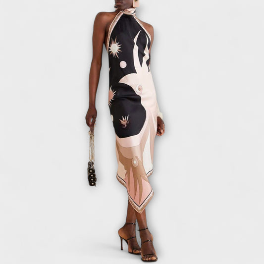 Chic Satin Stroppkjole for Arrangementer