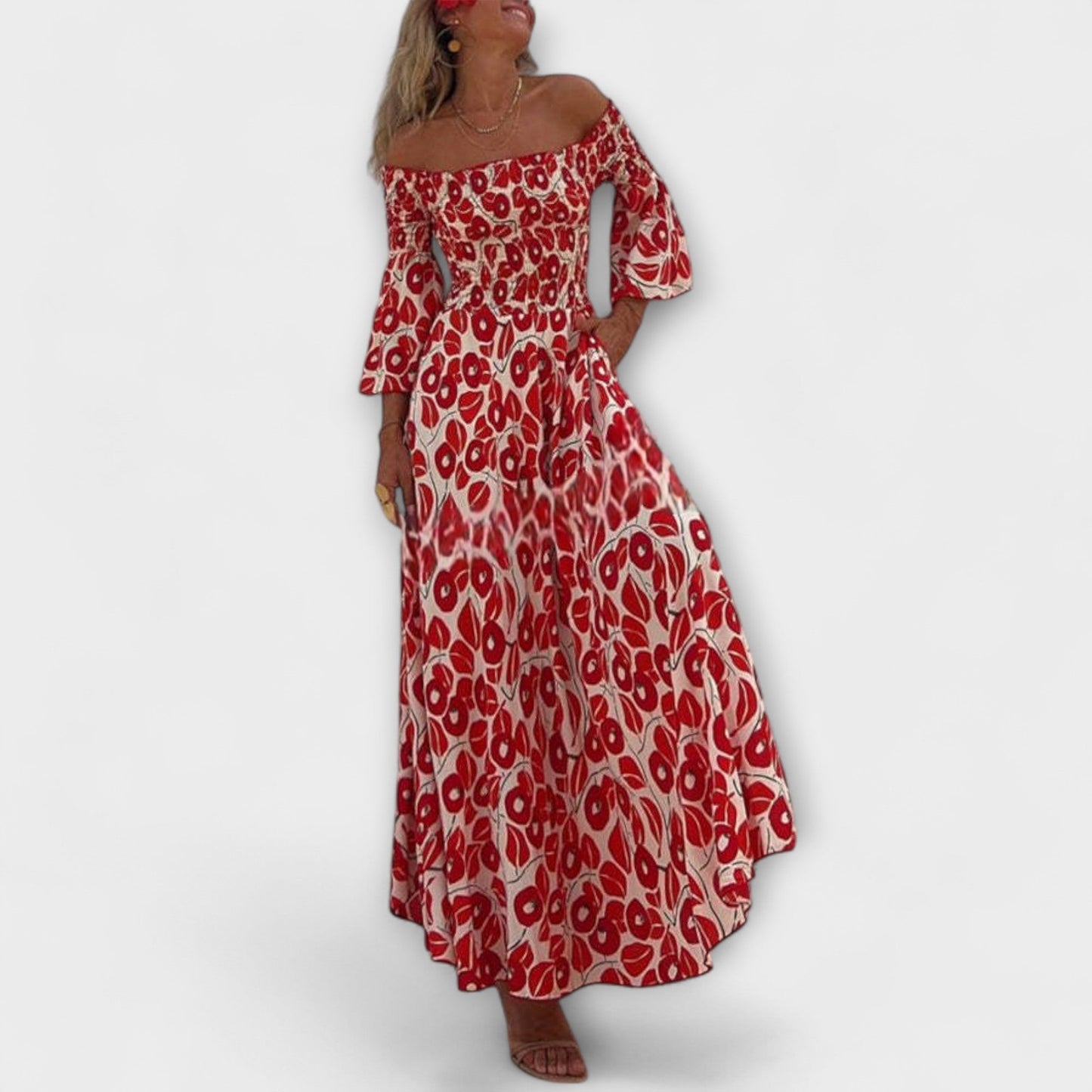 Chic Off-Shoulder Maxi Kjole for Reiser