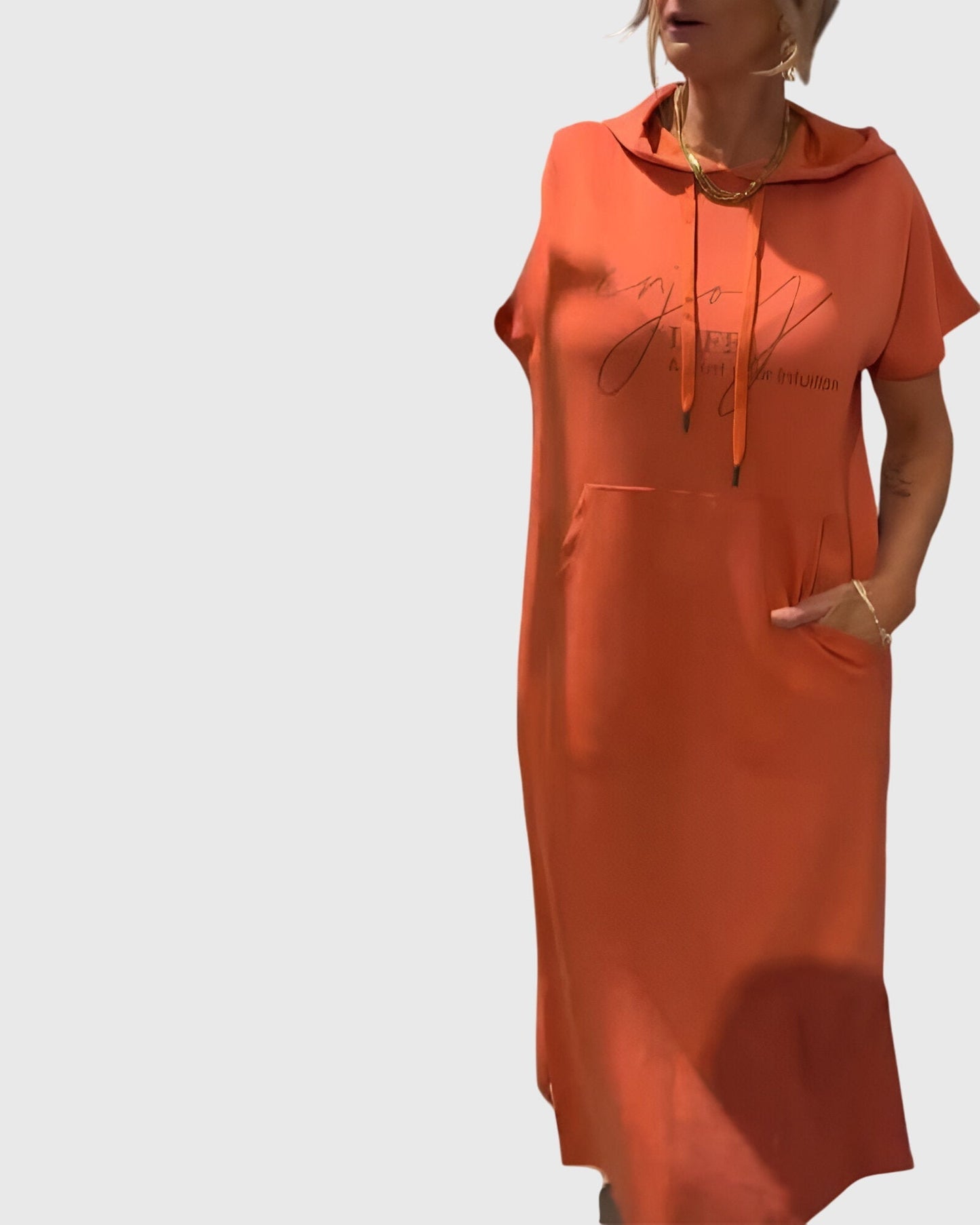 Stilig Kattonghette Kjole for Hverdagsbruk