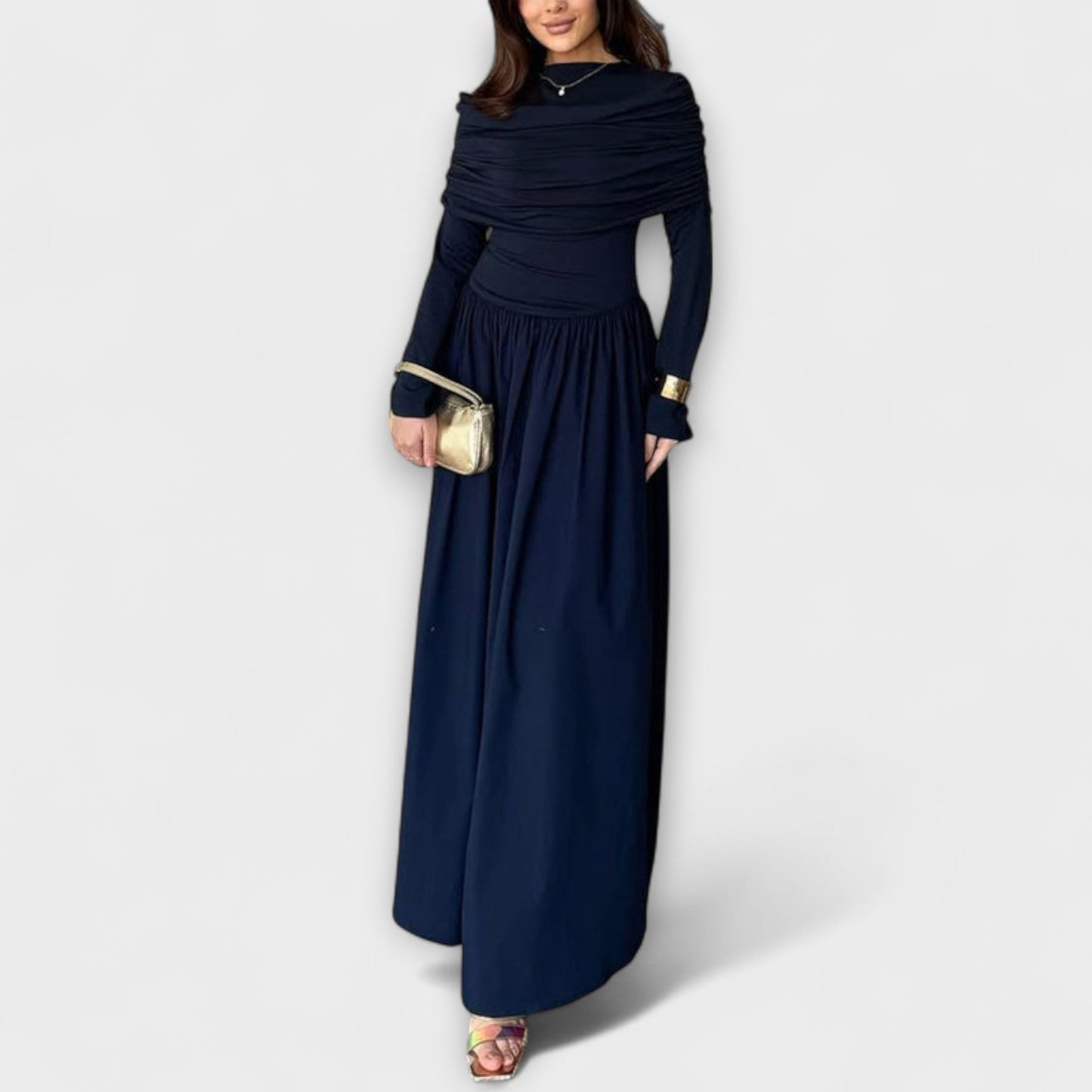 Jessica - Chic Plisserte Kjole for Hverdagsbruk