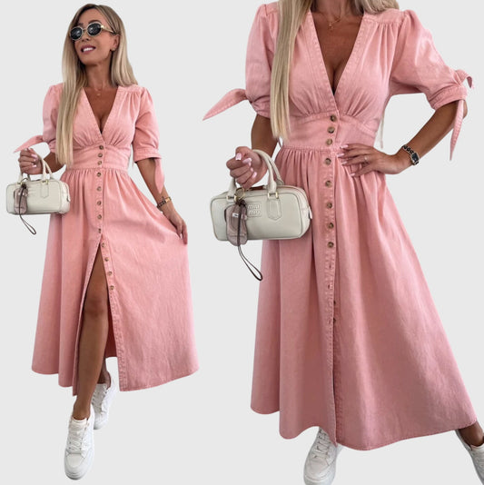 Sophia™ | Chic Denim Kjole for Hver Anledning