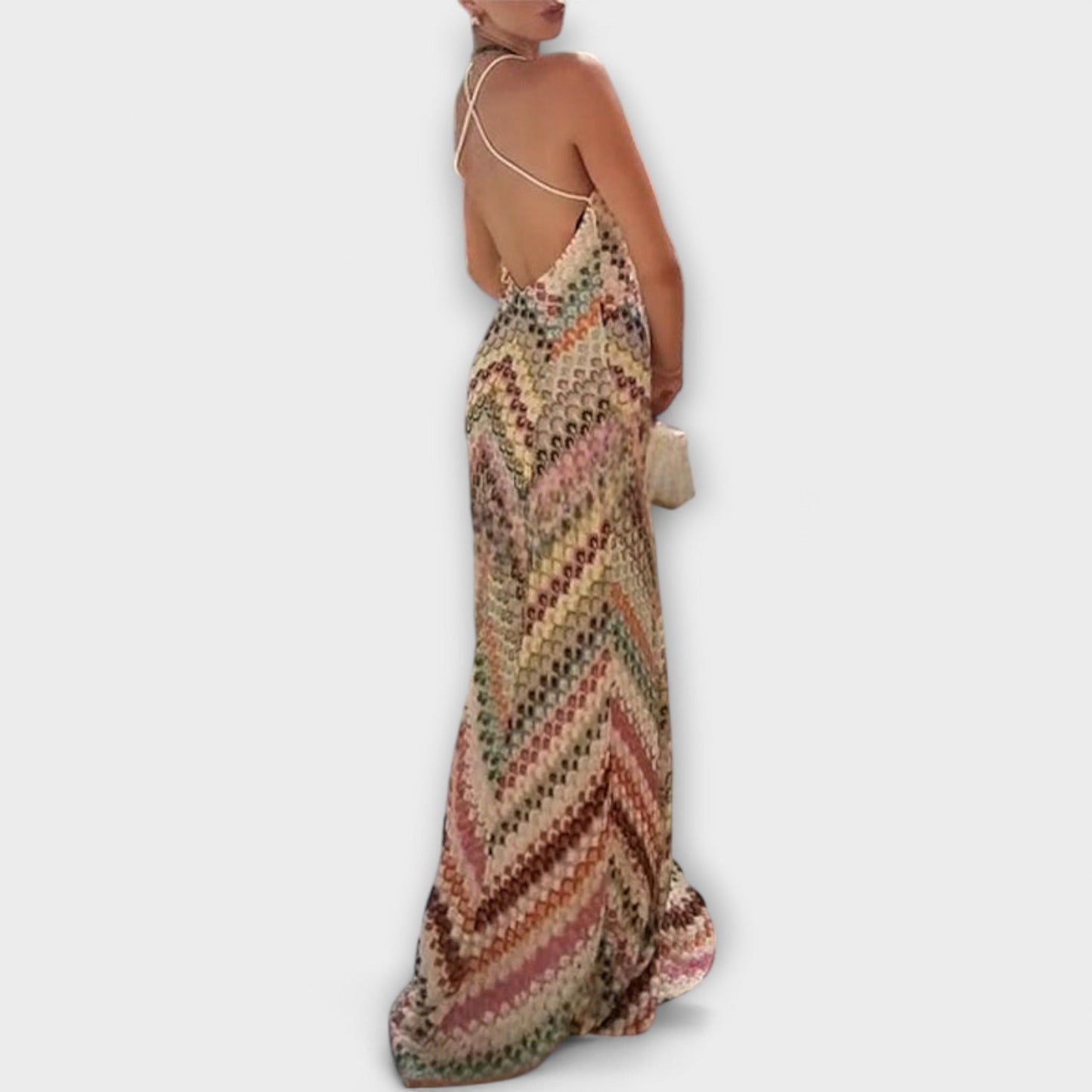 Remi - Missoni Vibrant Herringbone Maxi Kjole for Enhver Anledning
