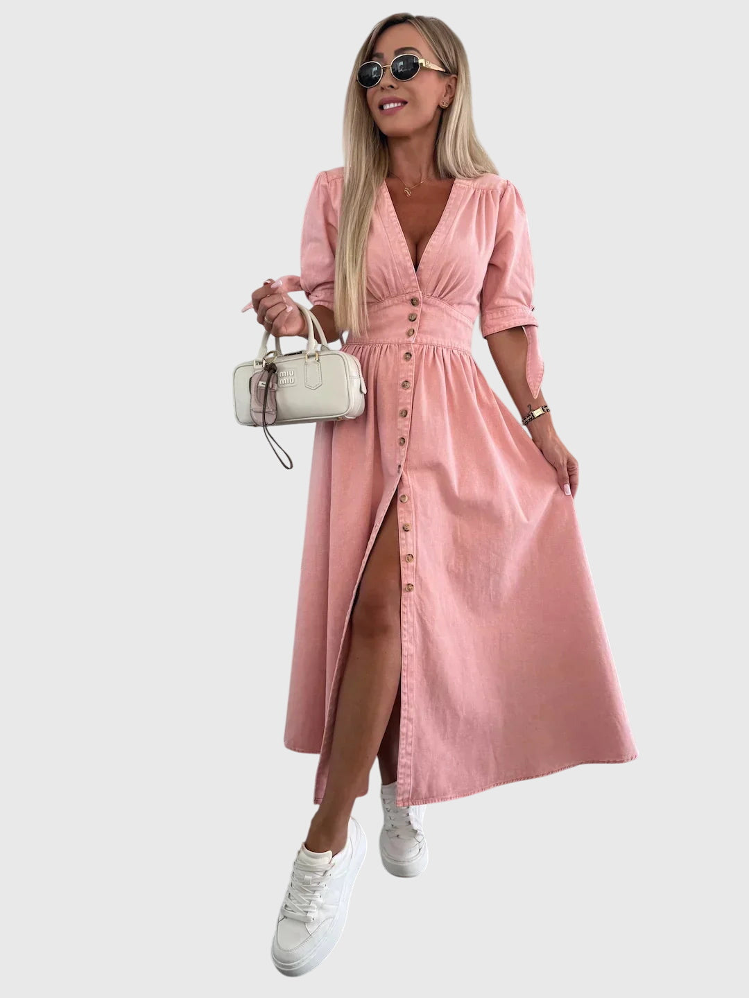 Sophia™ | Chic Denim Kjole for Hver Anledning