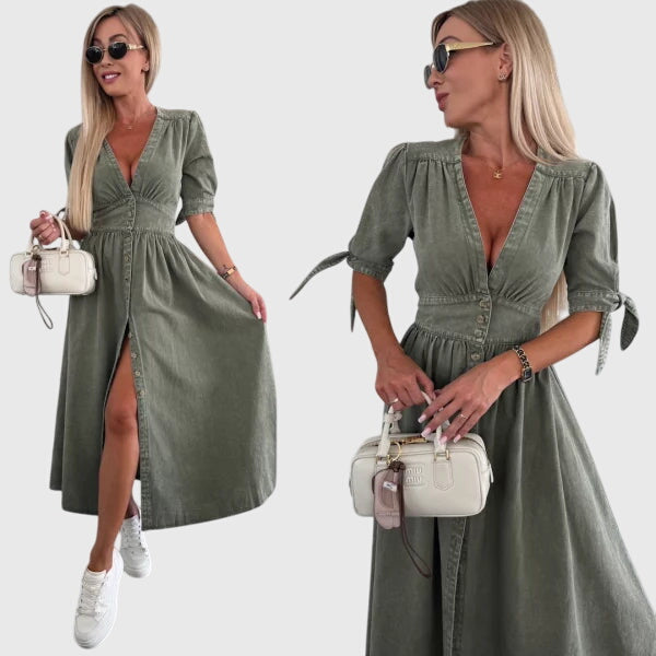 Sophia™ | Chic Denim Kjole for Hver Anledning