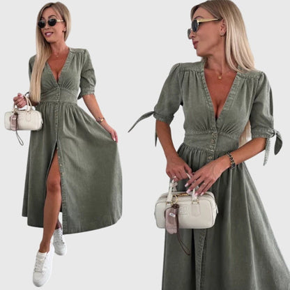 Sophia™ | Chic Denim Kjole for Hver Anledning