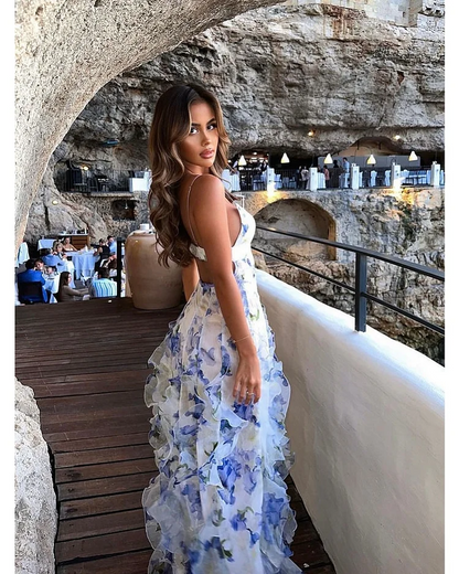 Fortryllende Blomstrende Bryllupsgjestedrakt