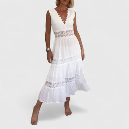Alena | Chic Midi Kjole for Hver Anledning