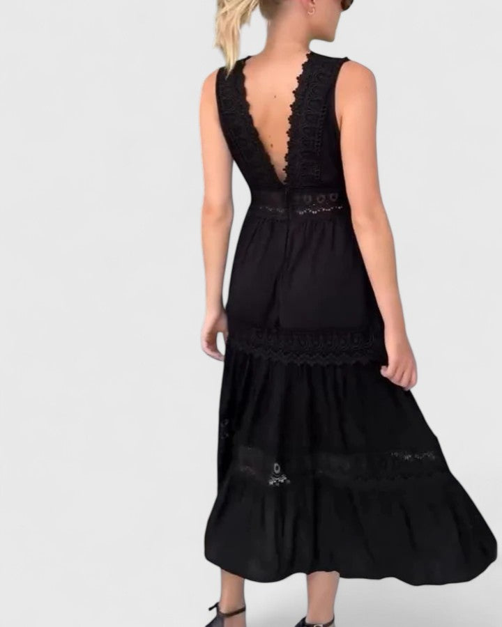 Alena | Chic Midi Kjole for Hver Anledning