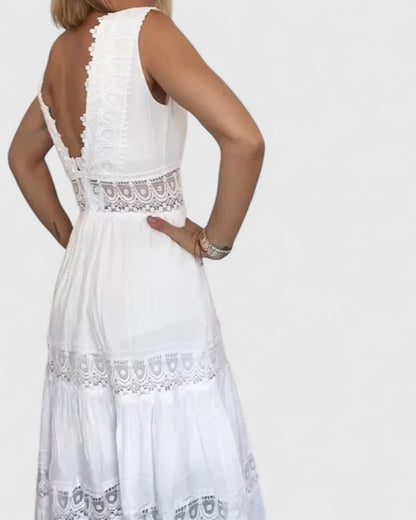 Alena | Chic Midi Kjole for Hver Anledning