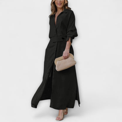 Jeanette V-Hals Maxi Kjole for Spesielle Anledninger