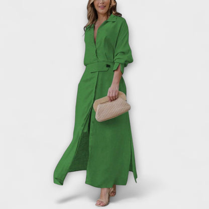 Jeanette V-Hals Maxi Kjole for Spesielle Anledninger