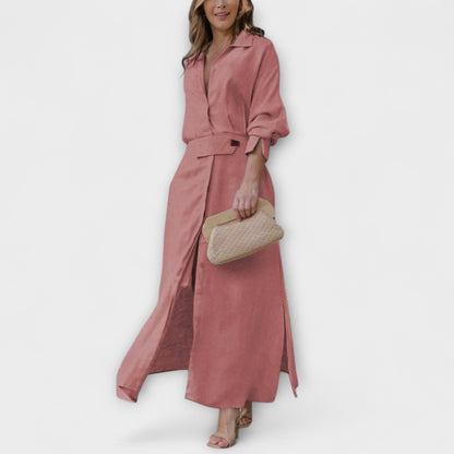 Jeanette V-Hals Maxi Kjole for Spesielle Anledninger