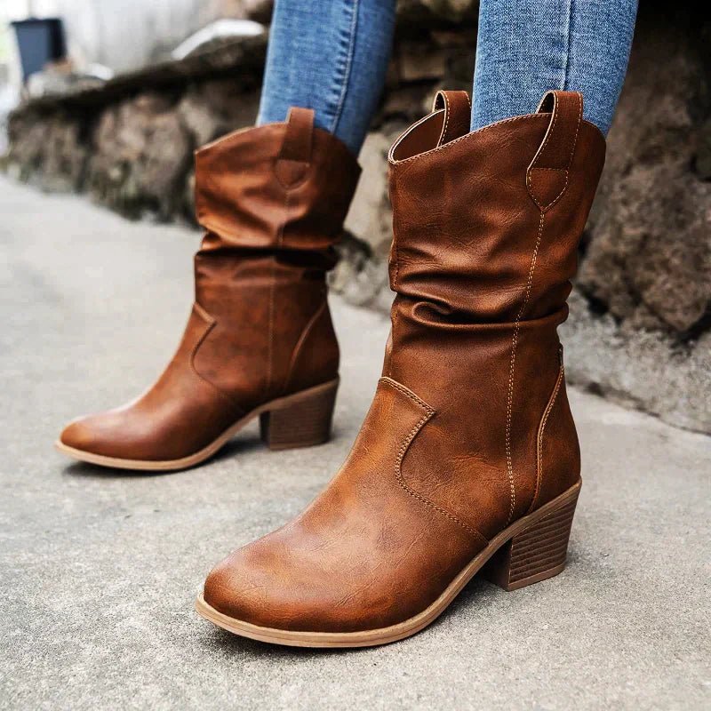Elizabeth - Stilige Western Slouch Booties for Alle Anledninger