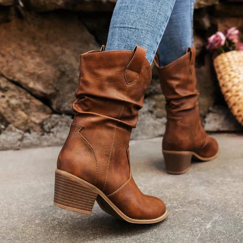 Elizabeth - Stilige Western Slouch Booties for Alle Anledninger