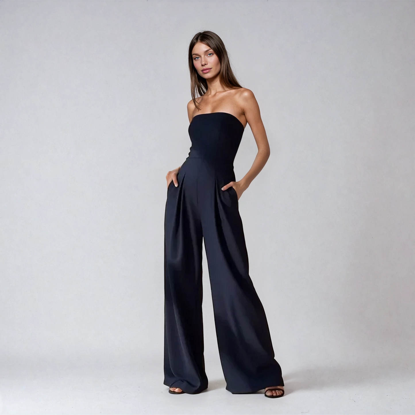 Chic Uten Skulderstropper Bredbein Jumpsuit for Enhver Anledning