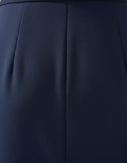 Mørkeblå Midi Kjole for Stilige Anledninger