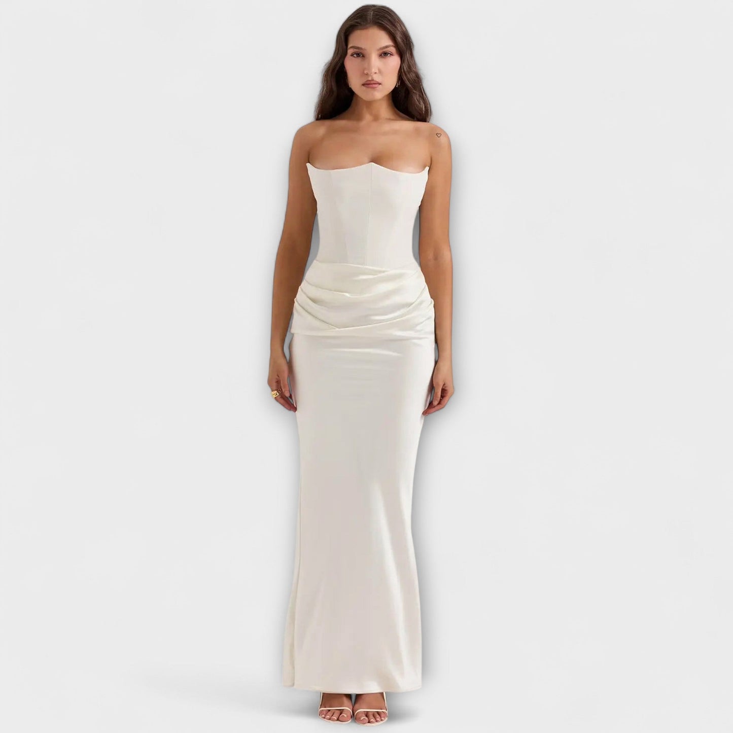 Chic Satin Maxi Kjole for Kveldsbruk