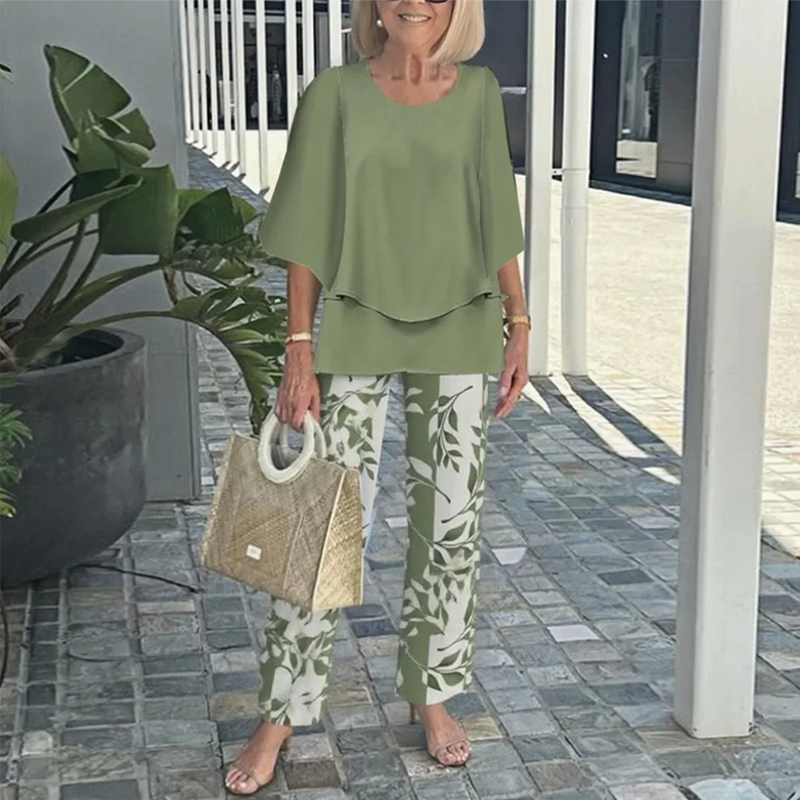 Chic Trykt Lounge Sett for Hverdagsbruk