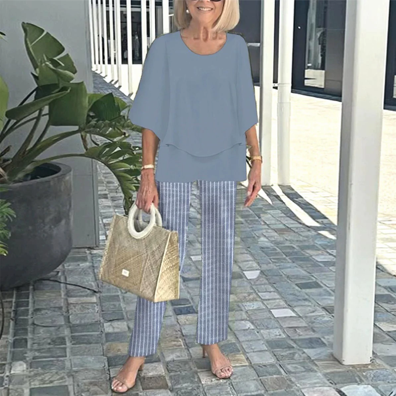 Chic Trykt Lounge Sett for Hverdagsbruk